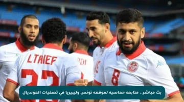 بث مباشر.. متابعة حماسية لموقعة تونس وليبيريا في تصفيات المونديال
